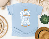 Best Dad Fueling Chaos And Bad Jokes White graphic tee in Chambray