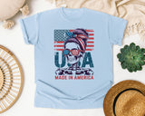 USA Made In America graphic tee in Chambray
