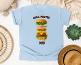 Grill Master Dad Brown 2 graphic tee in Chambray