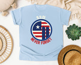 Never Forget White 6 graphic tee in Chambray