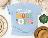 Teacher Mode Off Daisy graphic tee in Chambray