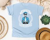Ain't No Hood Like Fatherhood White 2 graphic tee in Chambray