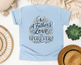 A Father's Love Is Forever Grey graphic tee in Chambray