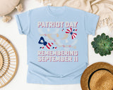 Patriot Day Remembering September 11 graphic tee in Chambray