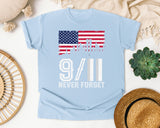 Never Forget White 7 graphic tee in Chambray