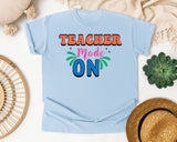 Teacher Mode On Bold graphic tee in Chambray