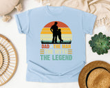 Dad The Man The Myth The Legend Black graphic tee in Chambray