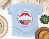 We Will Never Forget Patriot Day White graphic tee in Chambray
