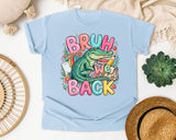 Bruh We Back Alligator graphic tee in Chambray