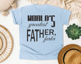 World's Greatest Father Farter Black graphic tee in Chambray