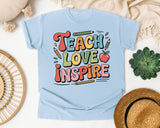 Teach Love Inspire Grey 2 graphic tee in Chambray