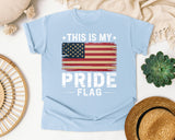 This Is My Pride Flag graphic tee in Chambray