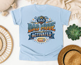 Dad Mode Activated Grey 2 graphic tee in Chambray
