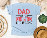 Dad The Man The Myth The Legend Pink 2 graphic tee in Chambray