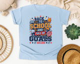 Back To School And Full Of Goals graphic tee in Chambray