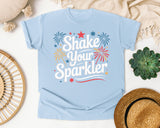 Shake Your Sparkler White 3 graphic tee in Chambray