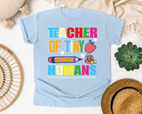 Teacher Of Tiny Humans Pencil graphic tee in Chambray
