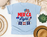 Merica Light graphic tee in Chambray