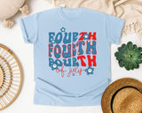 Fourth Of July graphic tee in Chambray