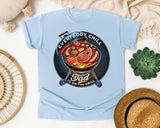 Everybody Chill Dad Is On The Grill Black graphic tee in Chambray