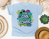 Too Cool For School Skateboard graphic tee in Chambray
