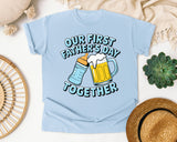 Our First Father's Day Together Grey 2 graphic tee in Chambray
