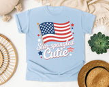 Star Spangled Cutie White 4 graphic tee in Chambray