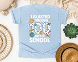 I Blasted Through 100 Days Of School graphic tee in Chambray