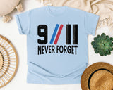 Never Forget Black graphic tee in Chambray