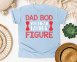 Dad Bod You Mean Father Figure Pink 2 graphic tee in Chambray