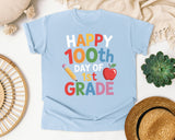 Happy 100th Day Of 1st Grade graphic tee in Chambray