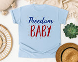 Freedom Baby graphic tee in Chambray
