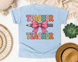Teacher Teacher graphic tee in Chambray