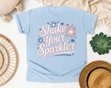 Shake Your Sparkler White 4 graphic tee in Chambray