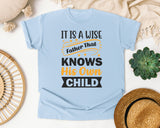 It Is A Wise Father That Knows His Own Child Black graphic tee in Chambray