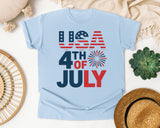 USA 4th Of July Navy graphic tee in Chambray