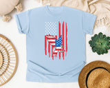 Eagle American Flag Red graphic tee in Chambray