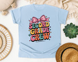 Second Grade Crew graphic tee in Chambray