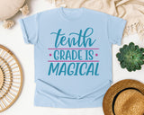 Tenth Grade Is Magical graphic tee in Chambray