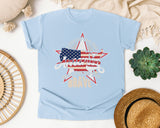 Home Of The Brave graphic tee in Chambray