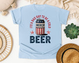 It's A Bad Day To Be A Cold American Beer graphic tee in Chambray