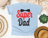 Super Dad Red graphic tee in Chambray