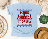 Made In America 4th Of July graphic tee in Chambray
