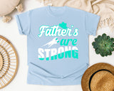 Fathers Are Strong White graphic tee in Chambray