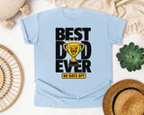 Best Dad Ever No Days Off White 2 graphic tee in Chambray