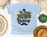 The Best Father In The Galaxy graphic tee in Chambray
