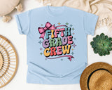 Fifth Grade Crew graphic tee in Chambray