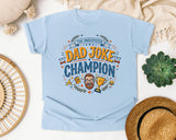 The Undisputed Dad Joke Champion graphic tee in Chambray