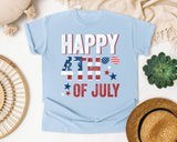Happy 4th Of July White graphic tee in Chambray