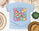 Bruh We Back Owl graphic tee in Chambray